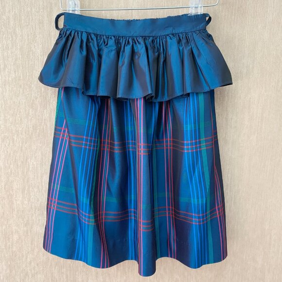 Vintage Yves Saint Laurent Two-Piece Girls’ Taffeta Plaid Outfit - Picture 3 of 12